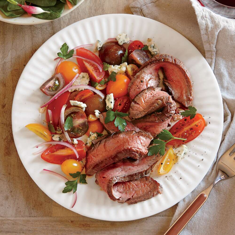 Grilled Flank Steak with Tomato Salad