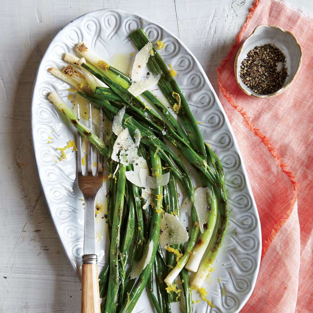 Grilled Green Onions with Lemon and Parmesan Recipe