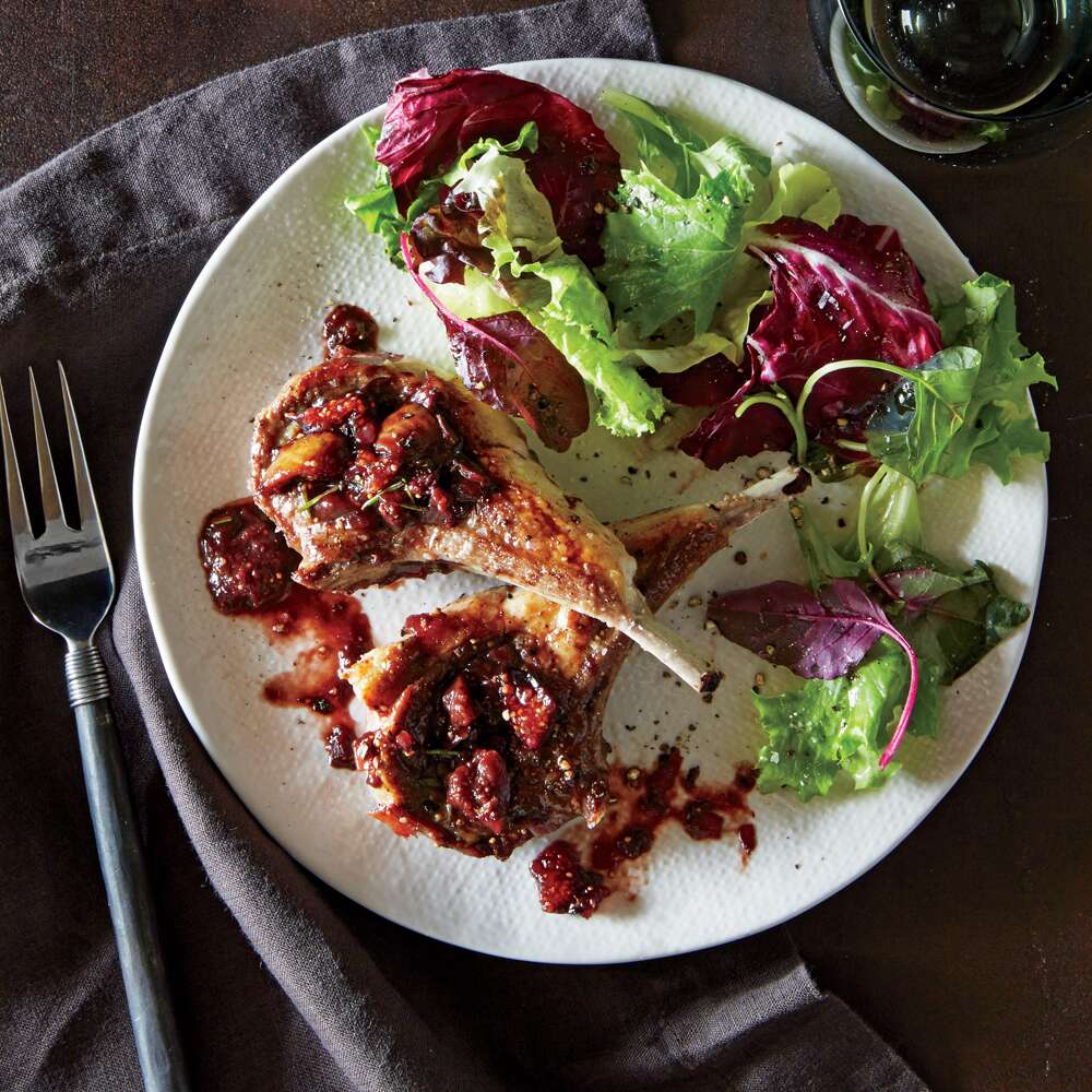 Lamb Loin Chops with Red Wine Pan Sauce with Cumin and Chiles