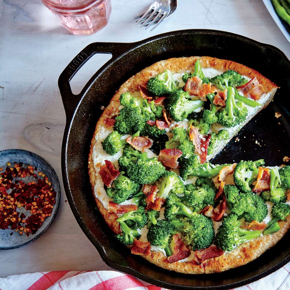 Super Brócolis com Bacon - Super Pizza Pan