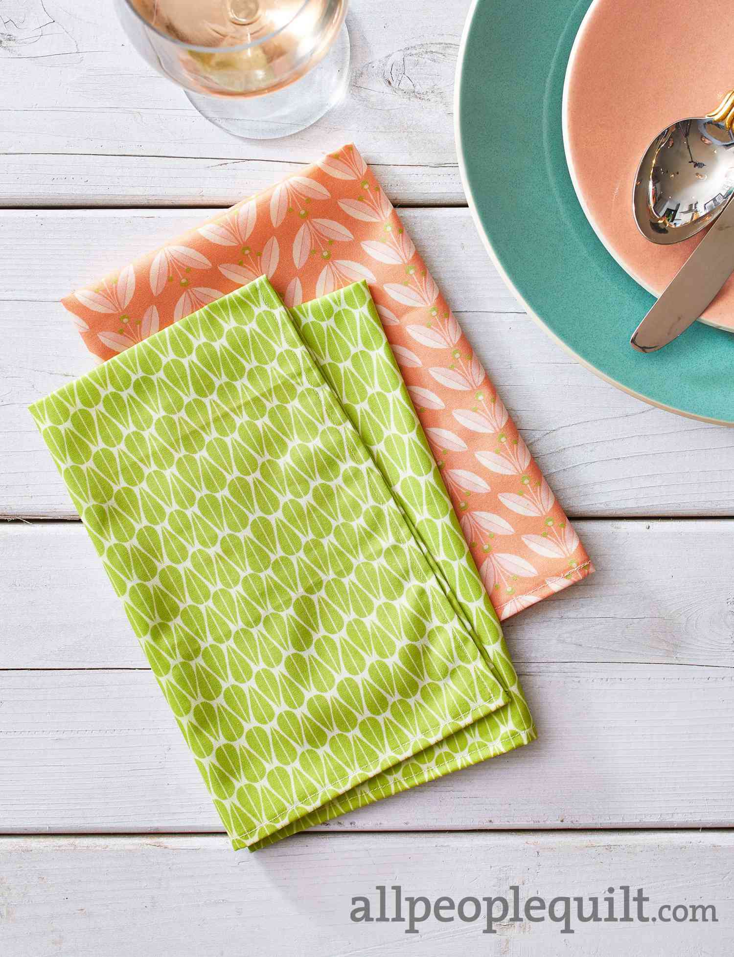 How to Sew a Cloth Napkin  DIY Mitered Corner Napkin Tutorial