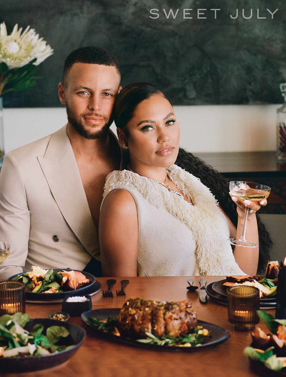 Ayesha and Steph Curry Photographed with Their 3 Children in Sweet July Cover Sneak Peek