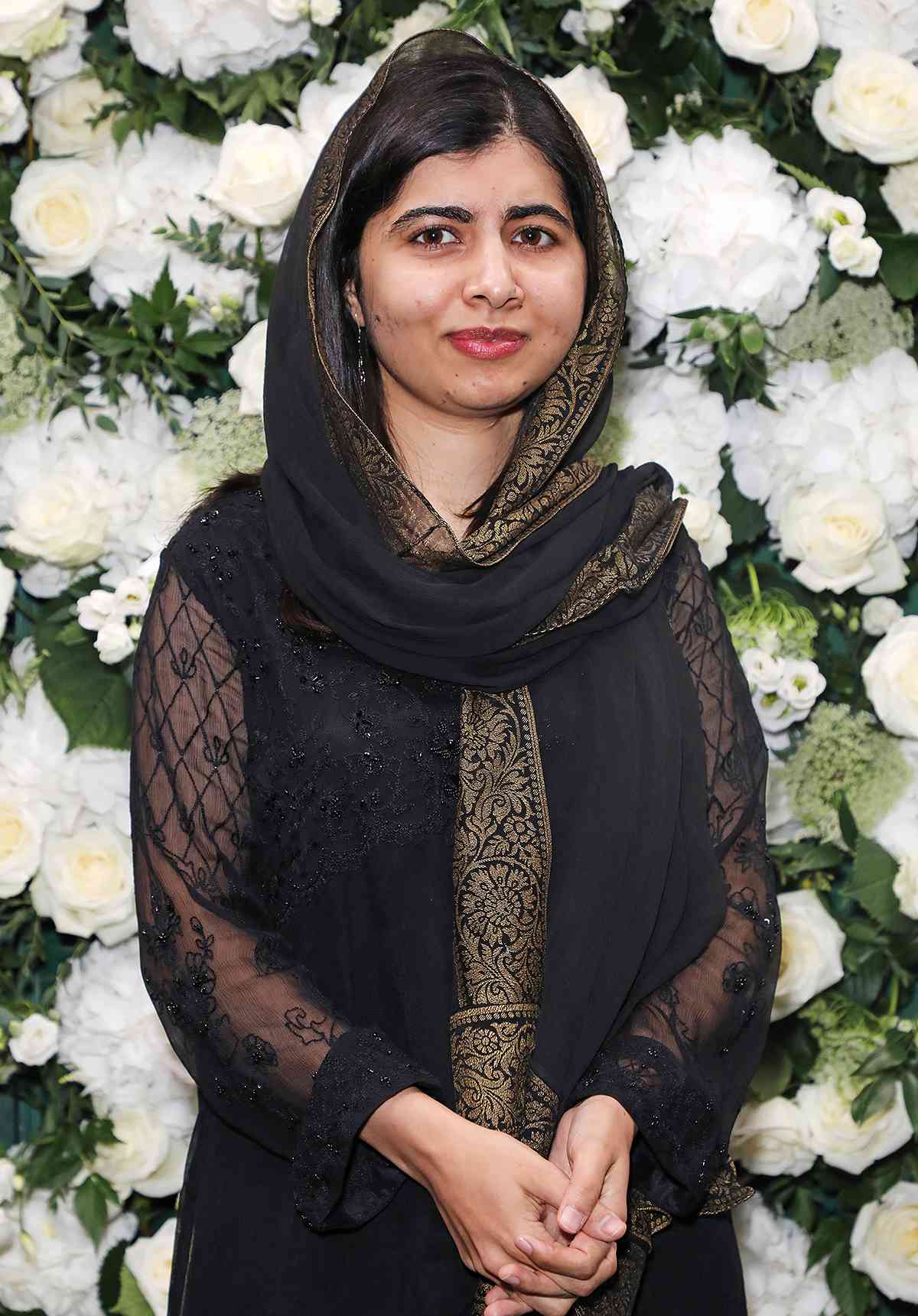LONDON, ENGLAND - SEPTEMBER 20: Malala Yousafzai attends an intimate dinner and party hosted by British Vogue and Tiffany & Co. to celebrate Fashion and Film during London Fashion Week September 2021 at The Londoner Hotel on September 20, 2021 in London, England.