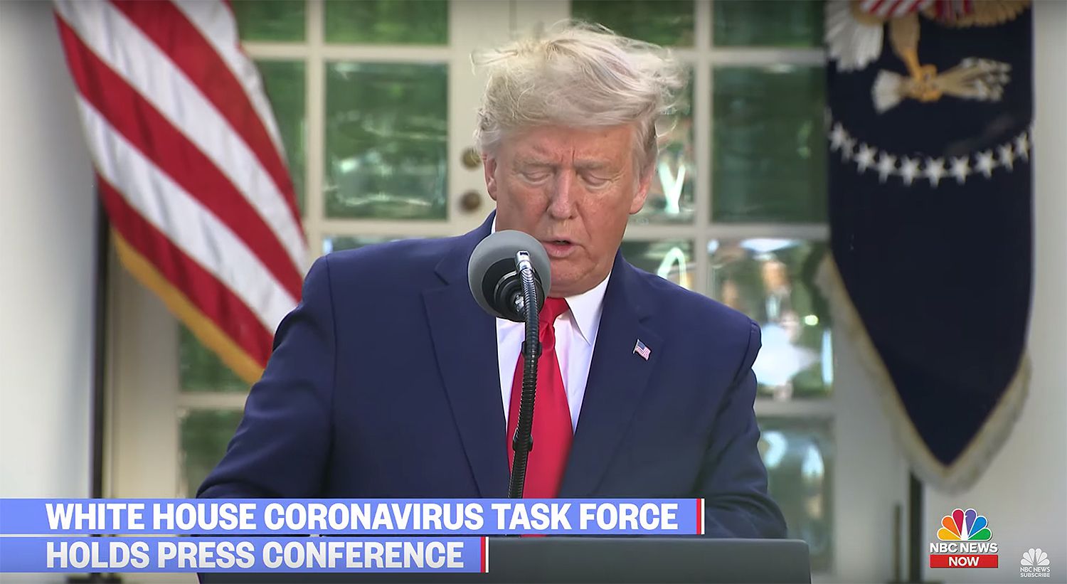 Trump Stops COVID-19 Briefing to Say Hair Is Real | PEOPLE.com