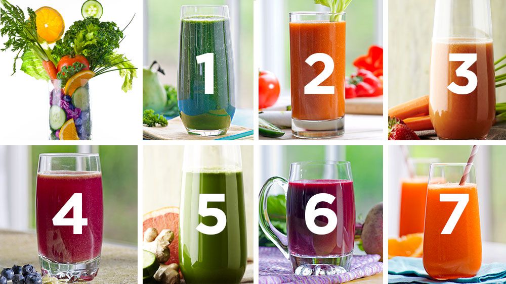7 Day Detoxicating fruits, veggies, leaves, juice - ansio fresh