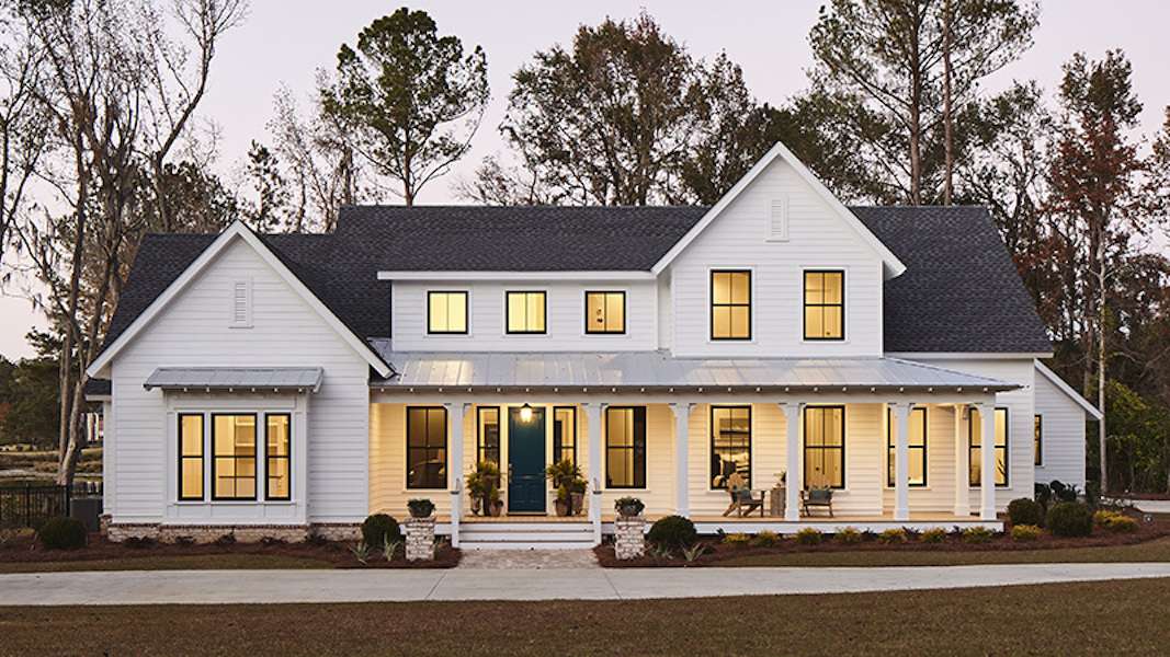 Modern Farmhouse Was The Most Popular Home Style Of 2020 5 Inspiring Farmhouse Design Plans Real Simple