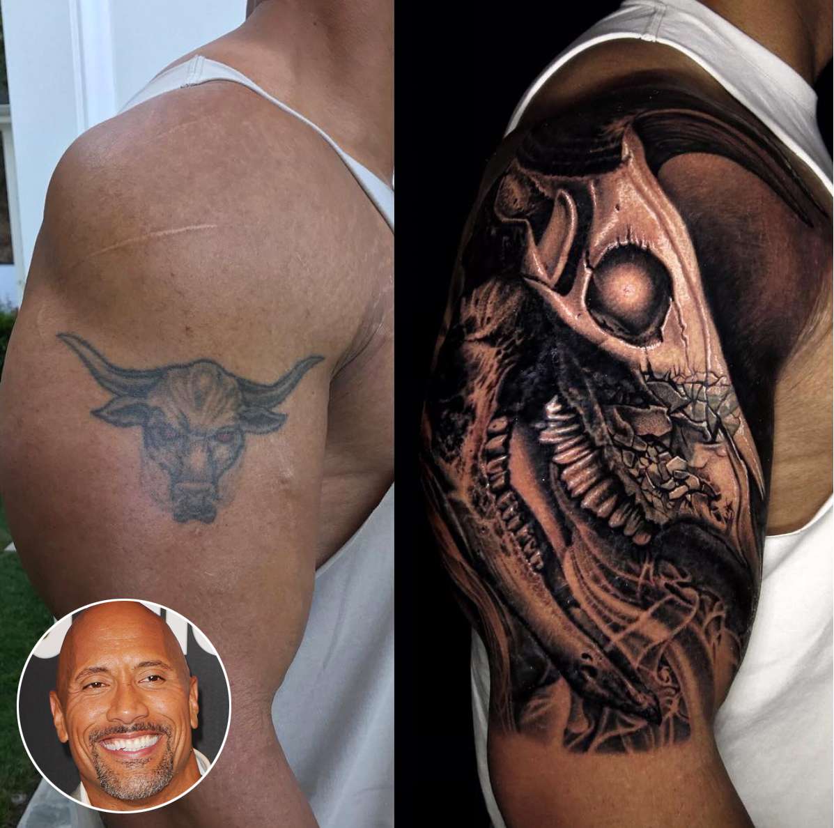 Dwayne The Rock Johnson Changed His Iconic Bull Tattoo People Com