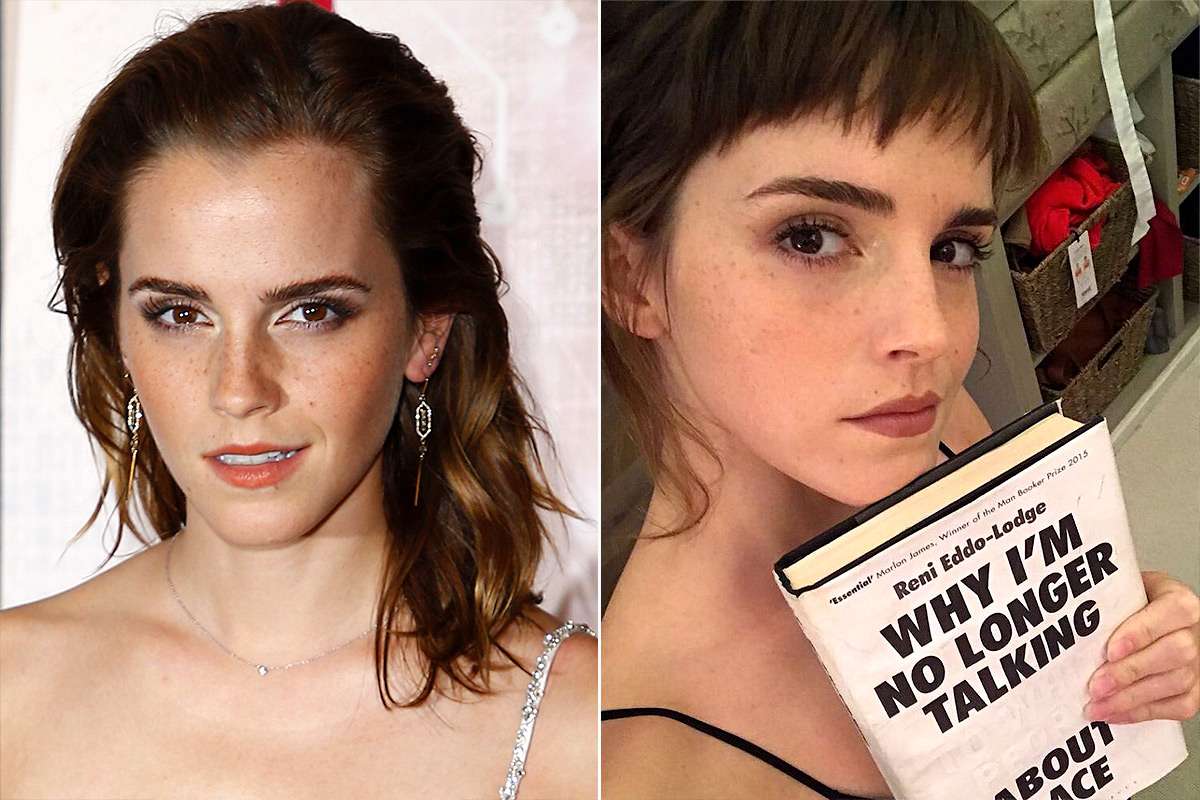 Emma Watson Just Cut Her Bangs Really Short | PEOPLE.com