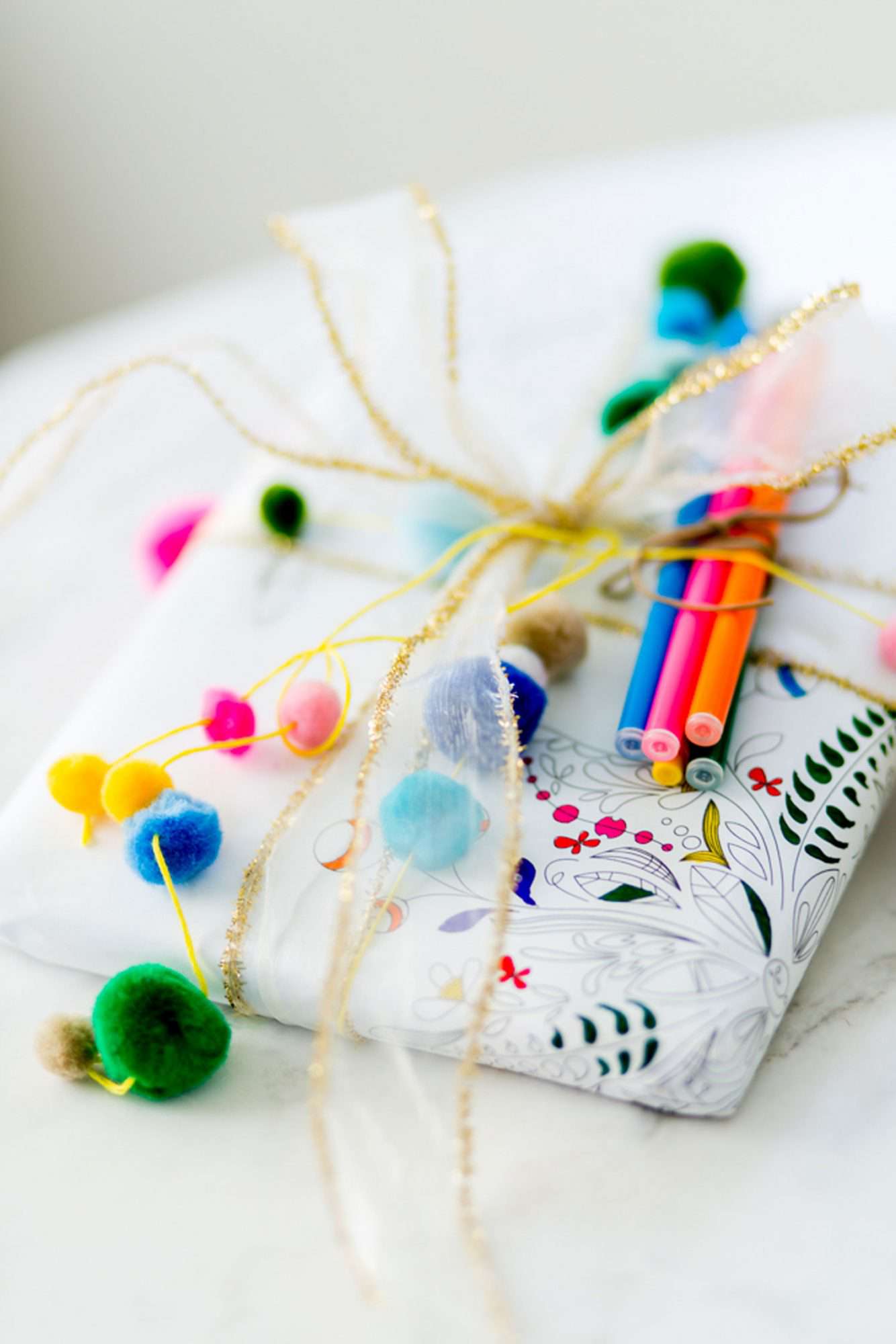 Holiday Hack DIY Coloring Book Wrapping Paper