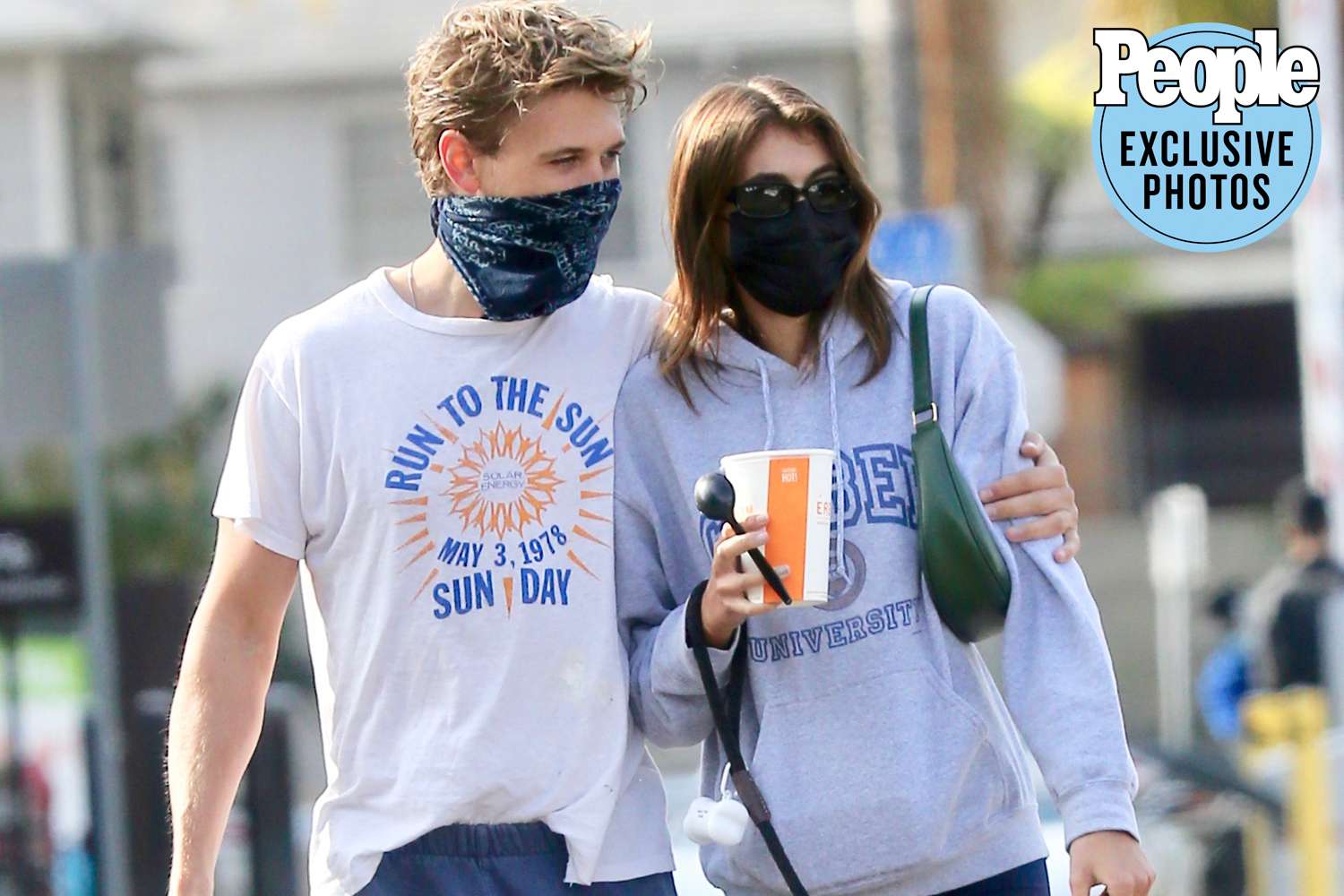 Kaia Gerber and Austin Butler get cozy on a walk in Los Angeles