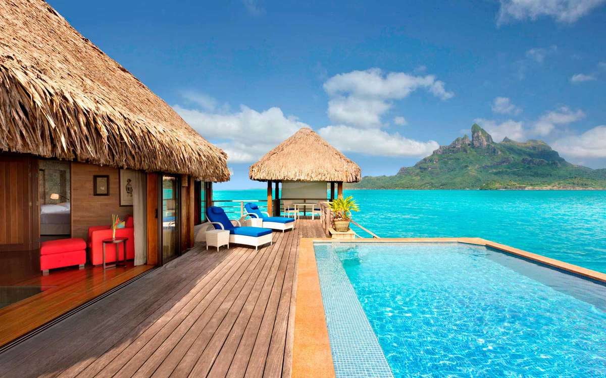 These Gorgeous Over Water Villas In Bora Bora Come With Glass Floors And Butler Service Travel Leisure