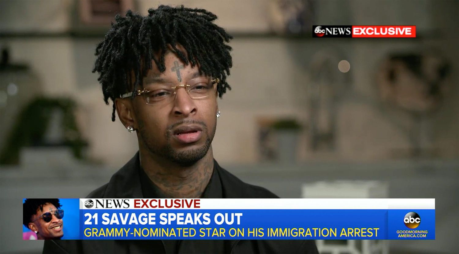 21 Savage Gives First Interview Since Being Detained By Ice Ew Com