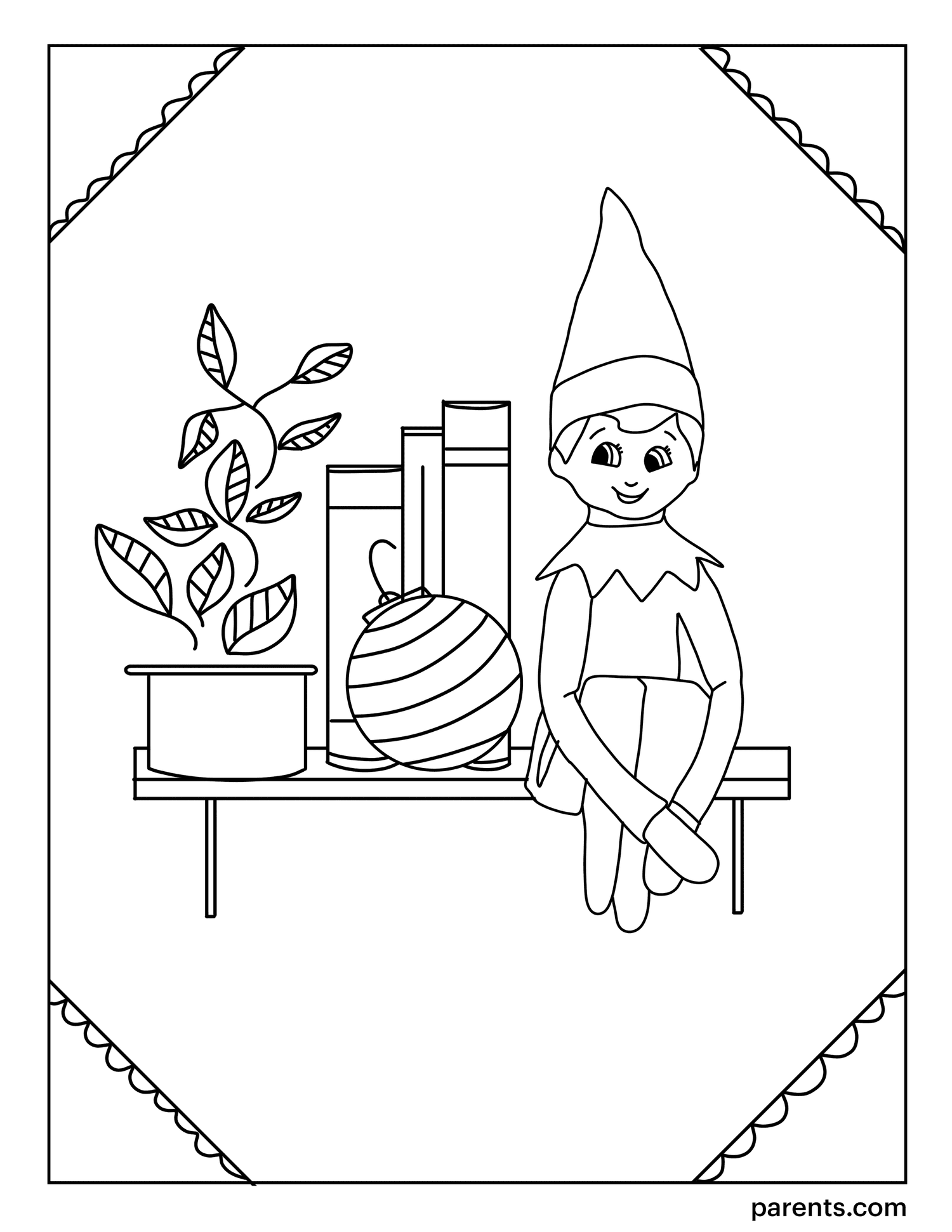 7 Elf on the Shelf Inspired Coloring Pages to Get Kids Excited for
