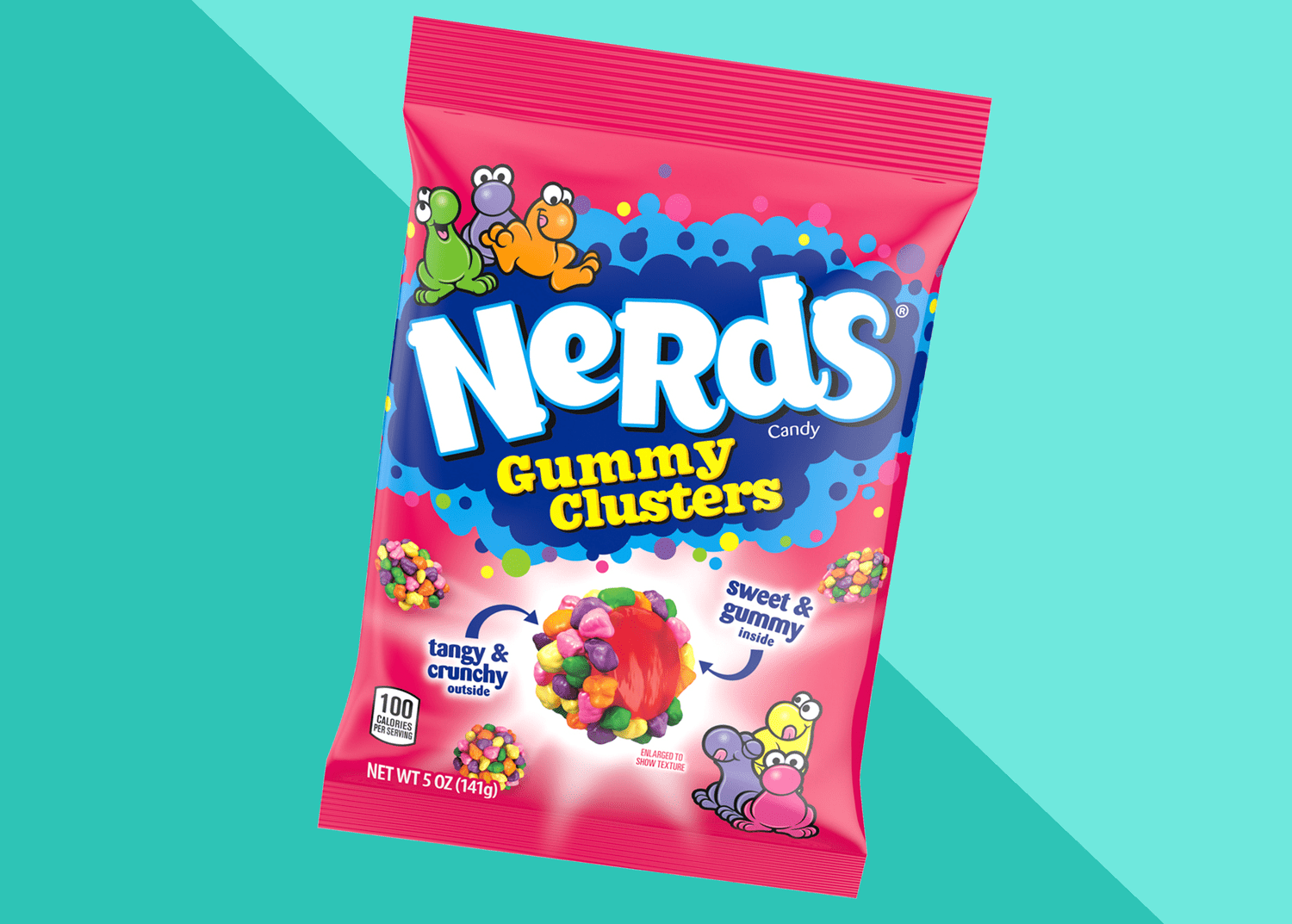 clusters nerds gummy crunchy tangy 141g peg outside
