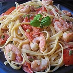 Shrimp Linguine with Tomatoes