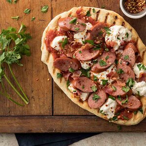 Grilled Burrata Pizza with Hillshire Farm® Smoked Sausage