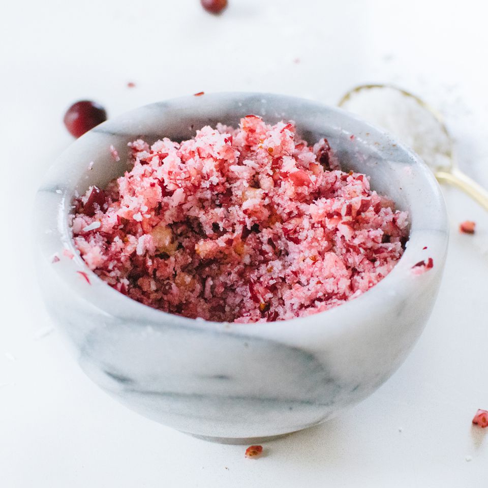 Cranberry-Coconut Salt Body Scrub