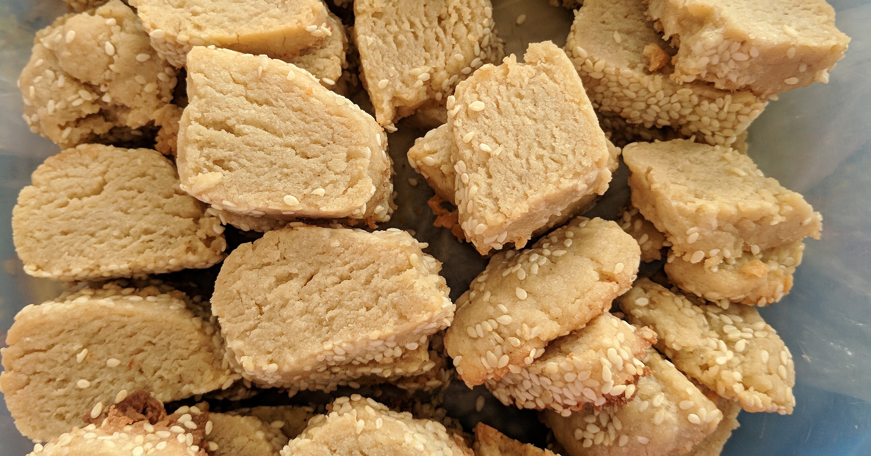 Vegan Tahini Shortbread Cookies.