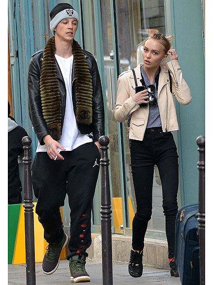 Lily-Rose Depp and Ash Stymest Hang Out Together in Paris | PEOPLE.com