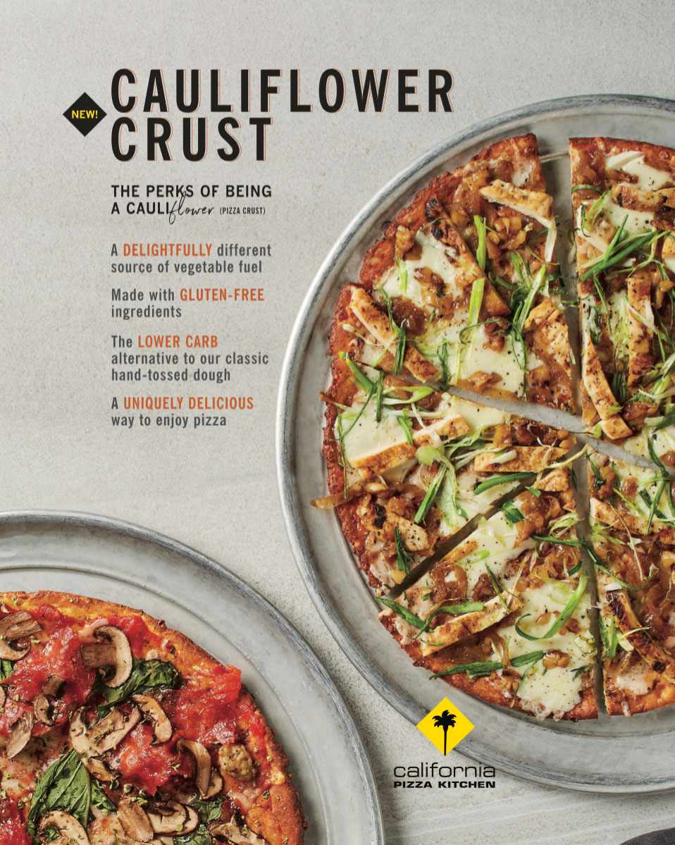 California Pizza Kitchen Is Rolling Out Cauliflower Pizza Crust
