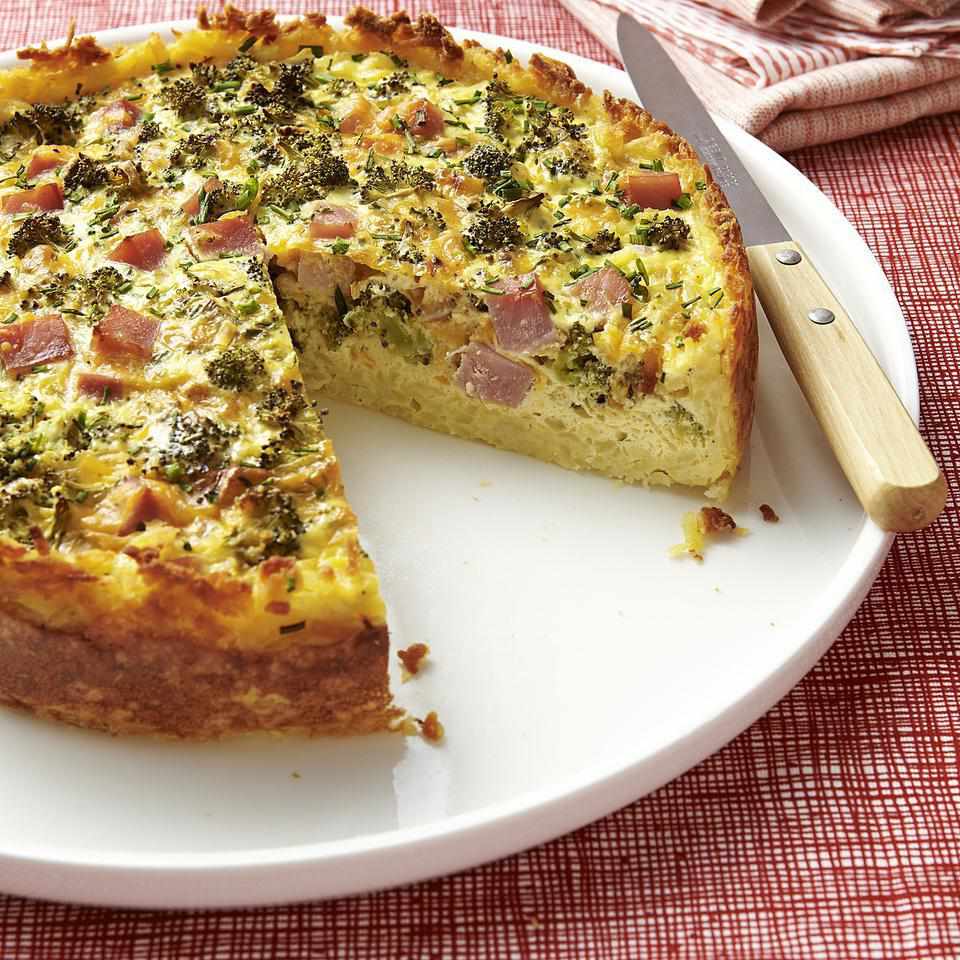Broccoli, Ham & Cheese Quiche Recipe | EatingWell