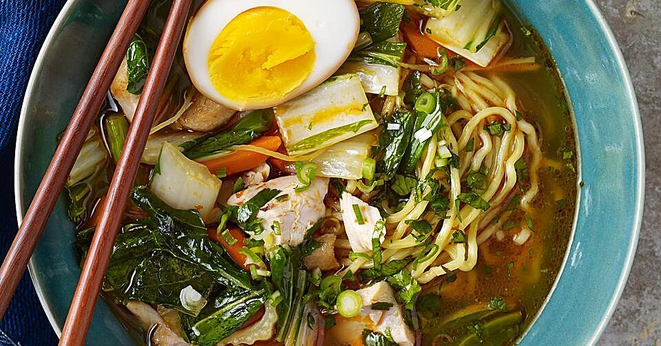 Chicken Ramen with Bok Choy & Soy Eggs Recipe | EatingWell