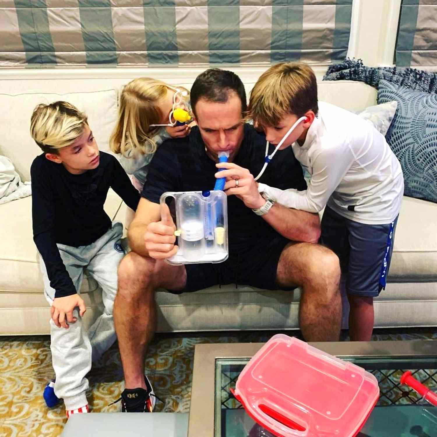 Drew Brees Says Kids Are 'Best Medical Team' as He's Out Due to Injury