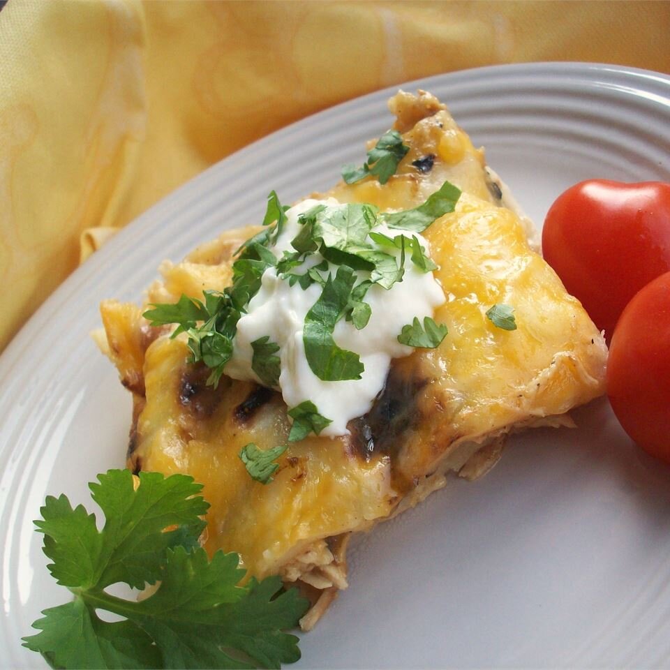 Quick And Easy Green Chile Chicken Enchilada Casserole Recipe Allrecipes