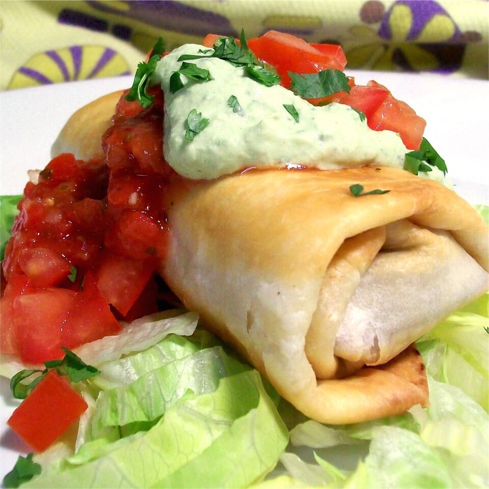 Beef And Bean Chimichangas Recipe Allrecipes