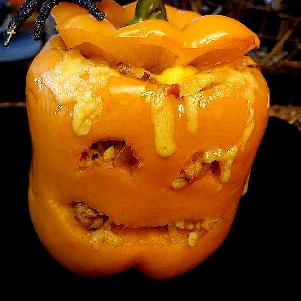 Stuffed Jack O Lantern Bell Peppers Allrecipes