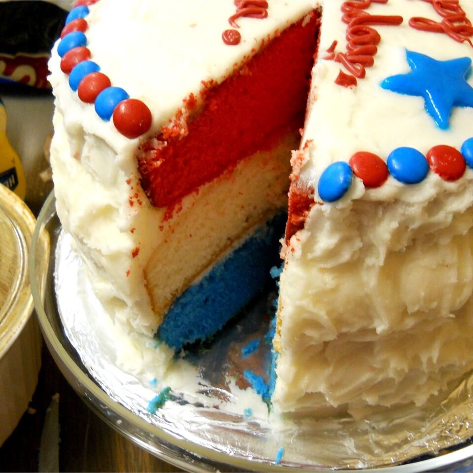 Surprise Inside Independence Cake Recipe | Allrecipes