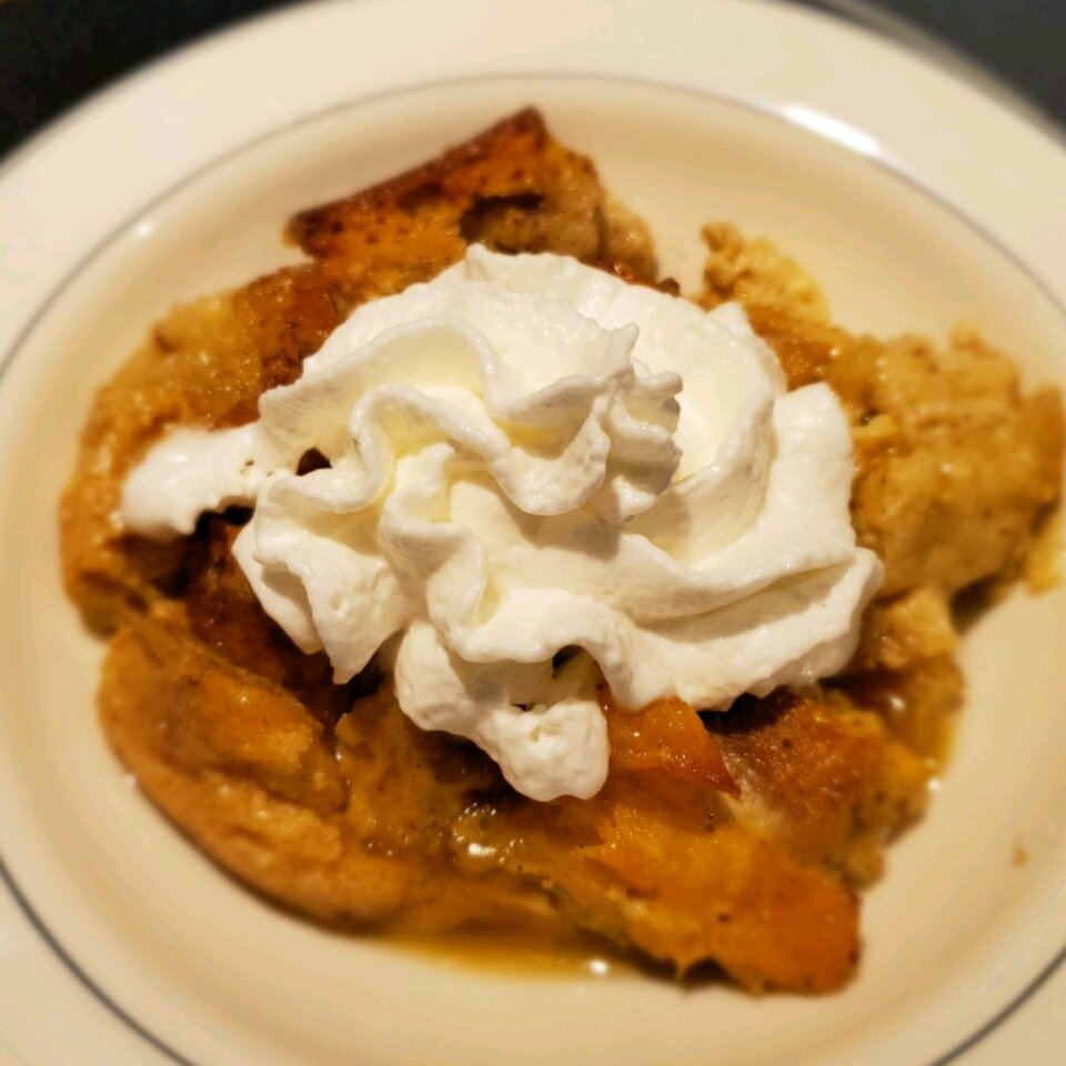 Peachy Bread Pudding With Caramel Sauce Recipe Allrecipes