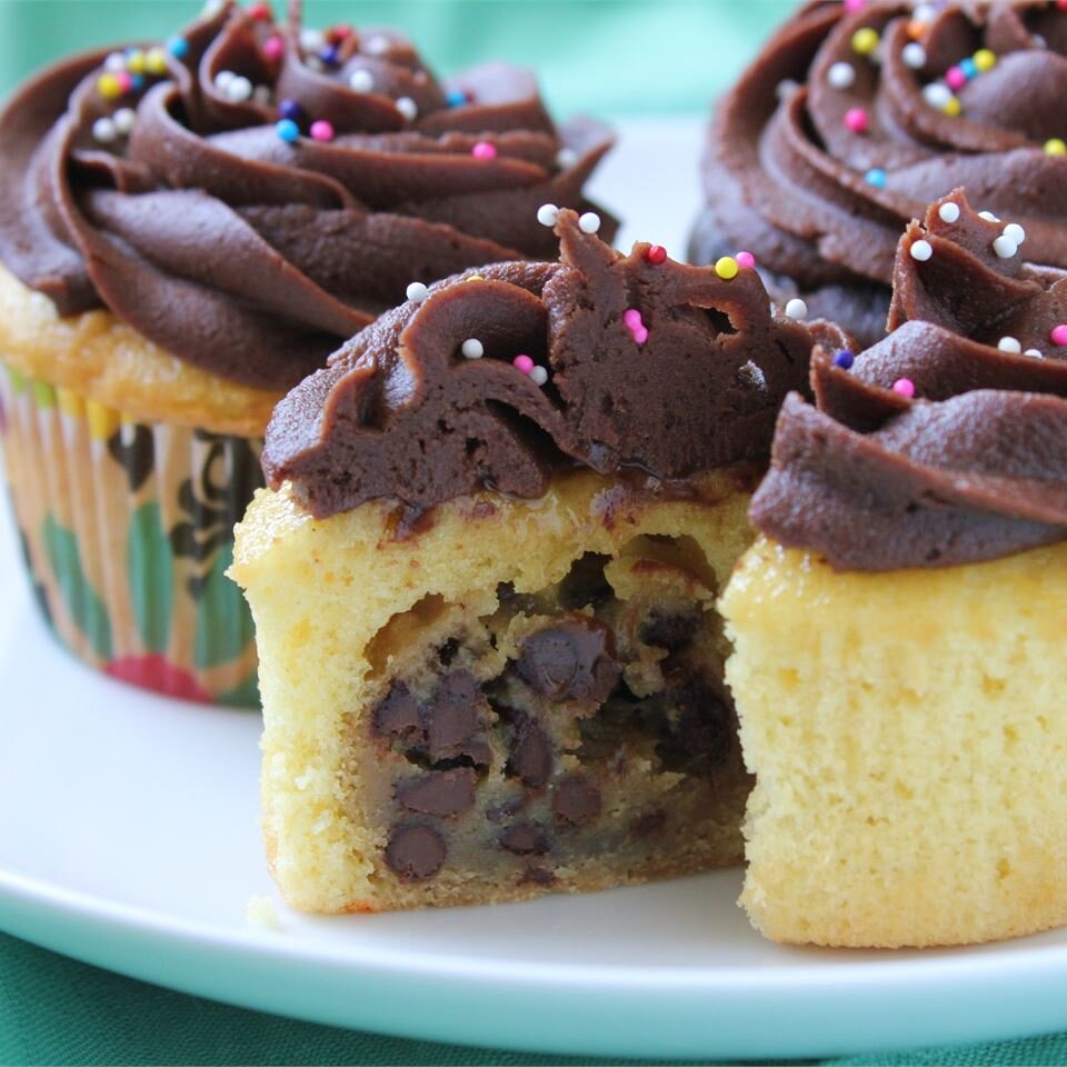 Chocolate Chip Cookie Dough Cupcake The Best Cupcake Ever Recipe Allrecipes