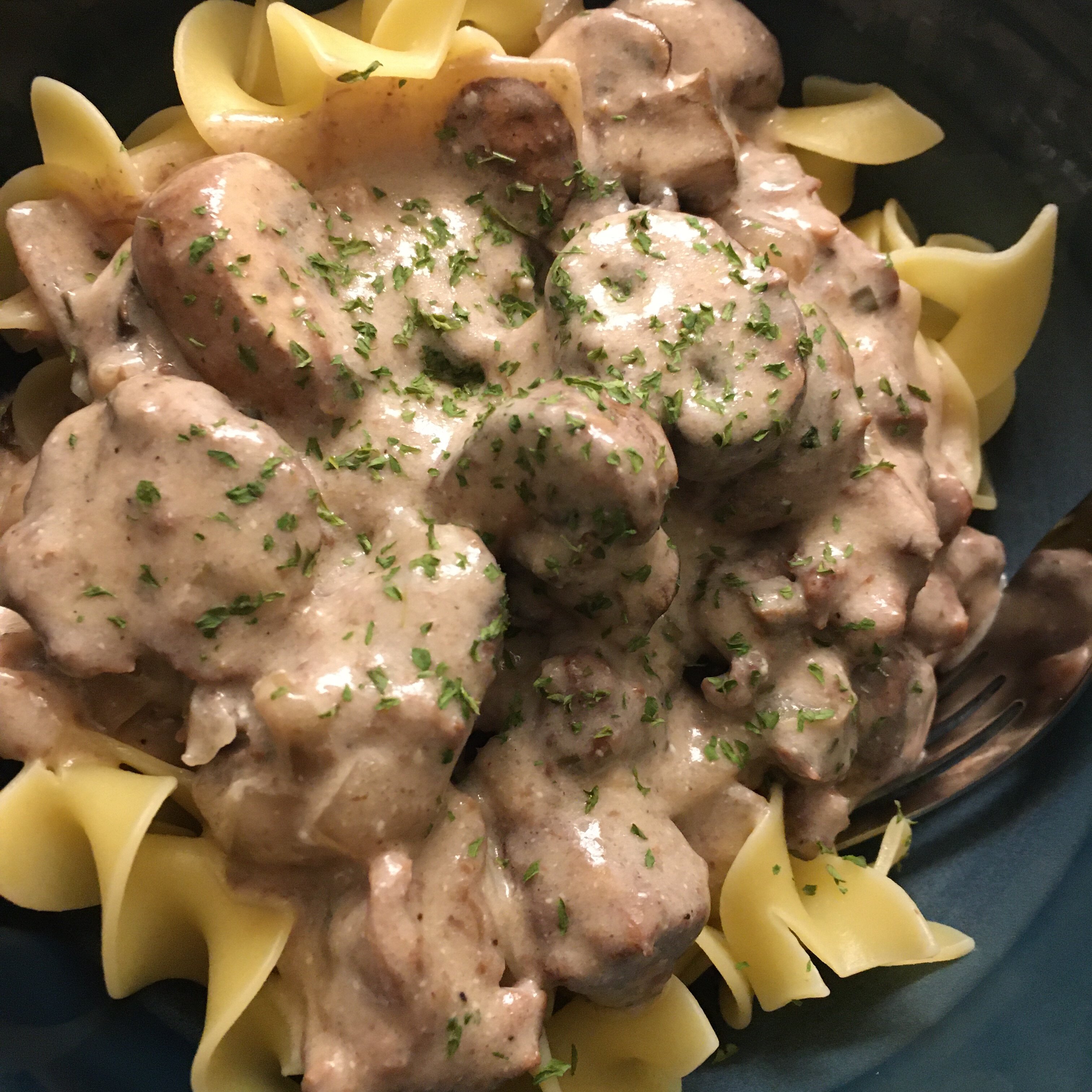 Super Duper Slow Cooker Beef Stroganoff Recipe Allrecipes