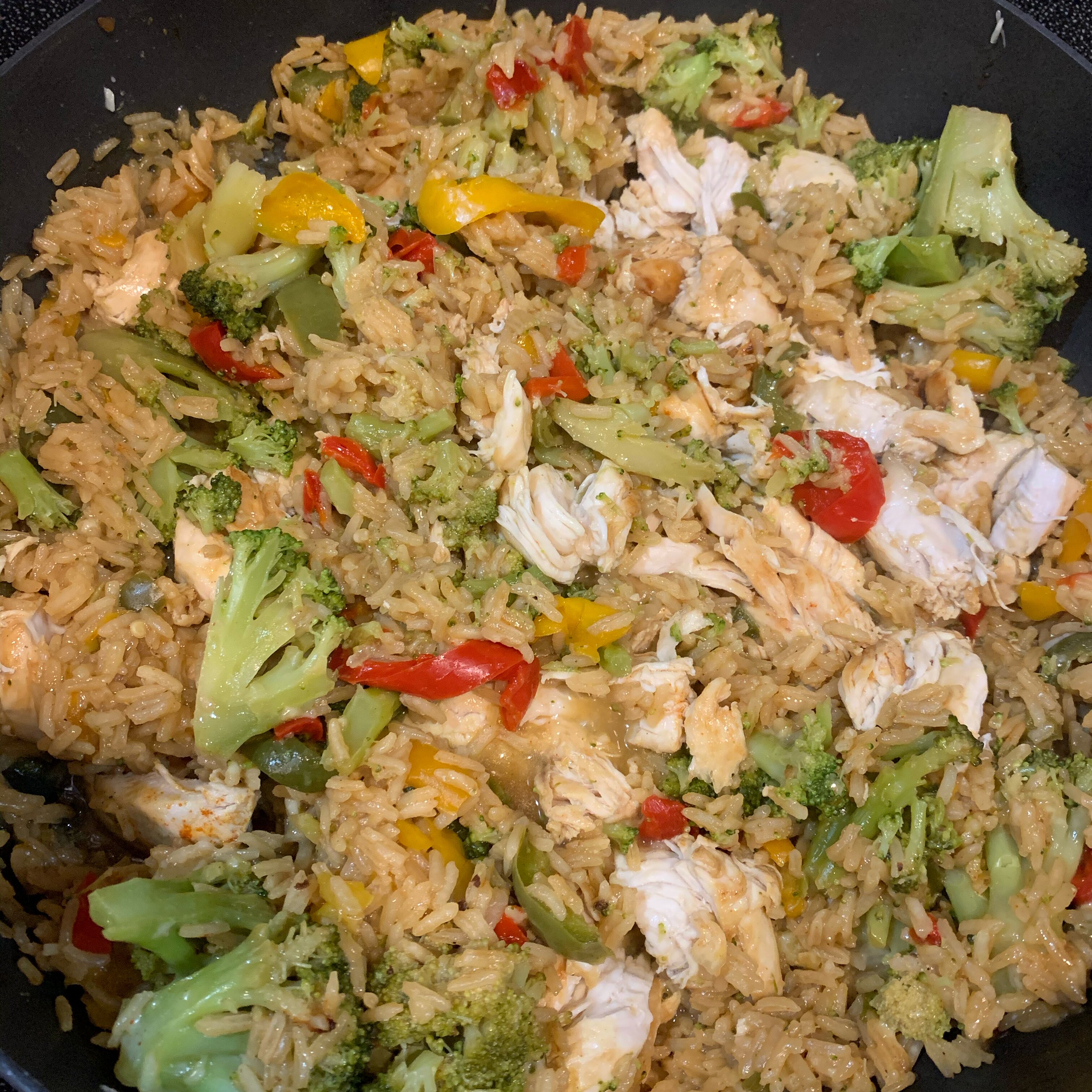 Garlic Chicken Vegetable And Rice Skillet Recipe Allrecipes