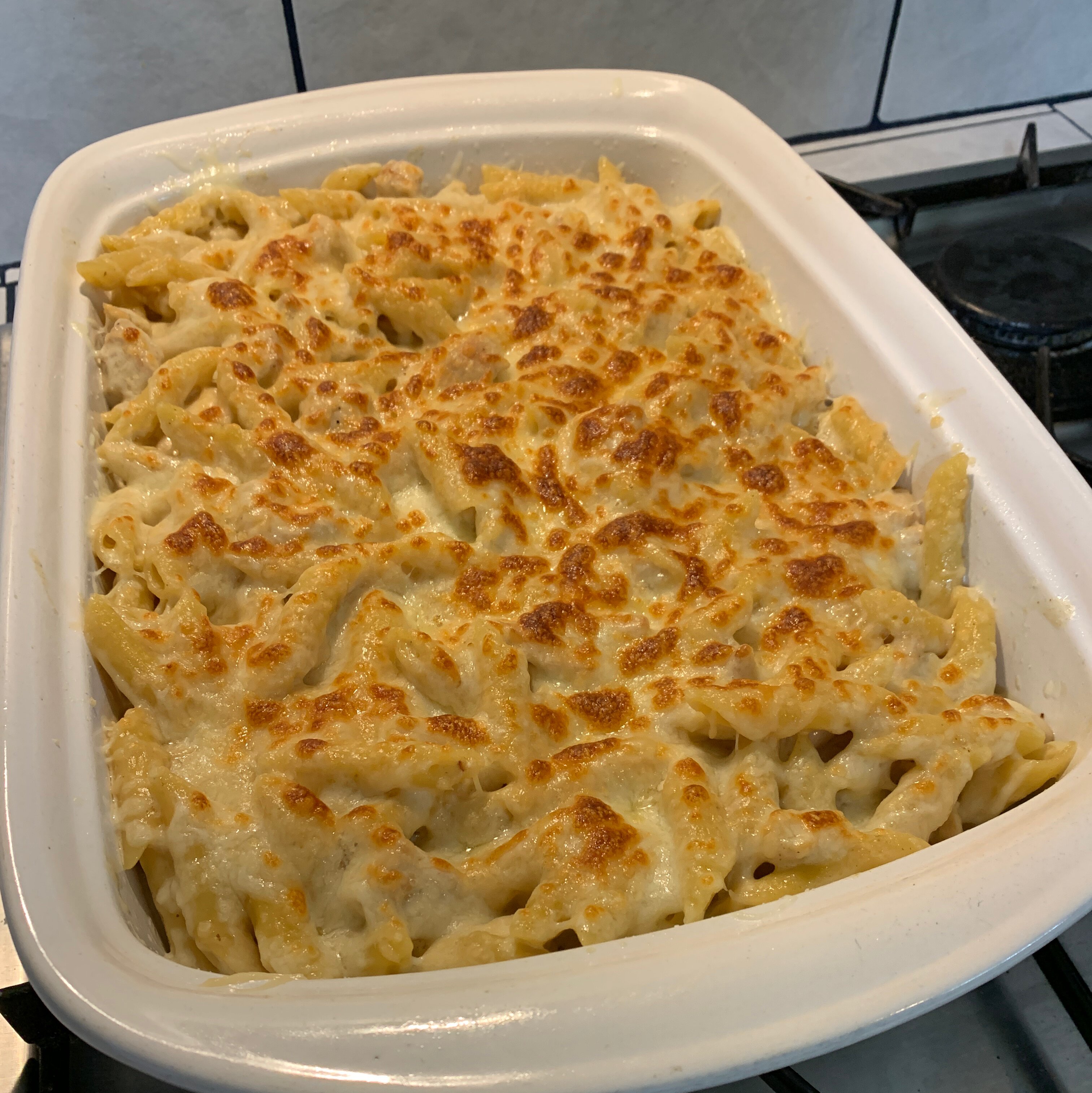 Cheesy Chicken Alfredo Pasta Bake Recipe Allrecipes