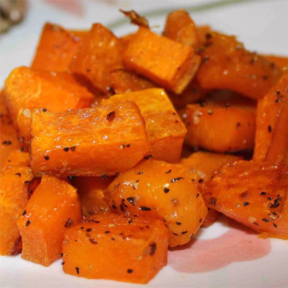 How to roast butternut squash cubes