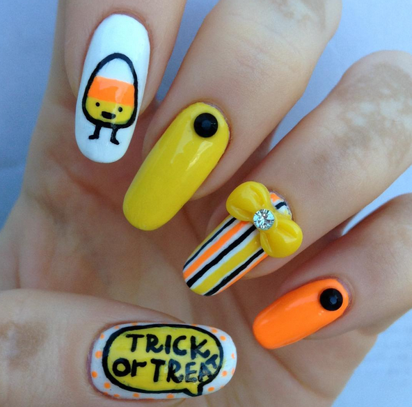 These 10 Scary Awesome Halloween Themed Nails Will Get You Into The Spooky Spirit Hellogiggles
