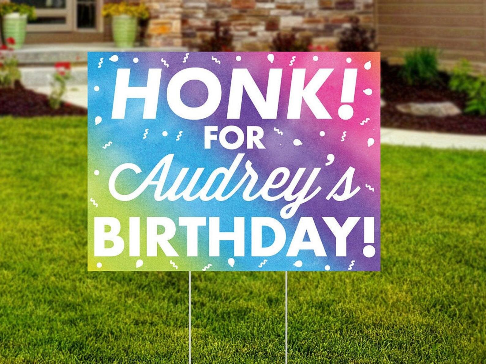 quarantine birthday ideas, birthday yard sign