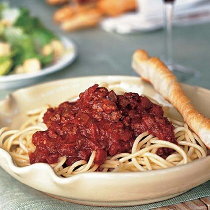 Spaghetti With Meat Sauce Recipe Myrecipes