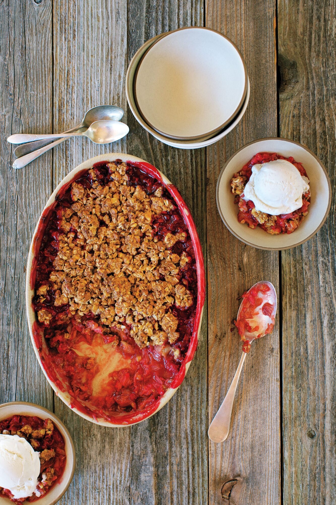 Raspberry Rhubarb Crisp Recipe Myrecipes