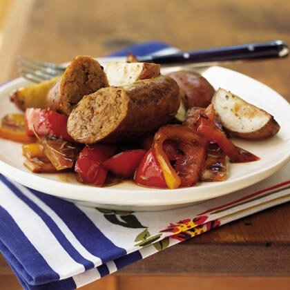 Italian Turkey Sausage With Three Peppers Recipe Myrecipes