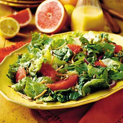 Salad With Red Grapefruit Lemon Vinaigrette Recipe Myrecipes