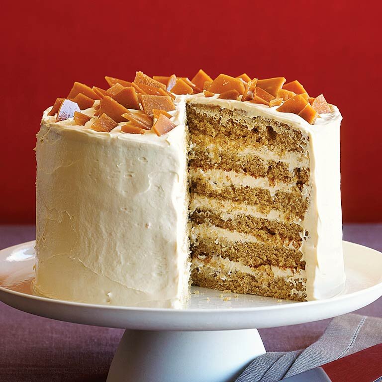 Spice Cake With Coffee Toffee Crunch Recipe Myrecipes