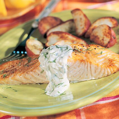 Salmon With Mustard Cream Recipe Myrecipes