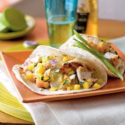 Smoked Fish Tacos With Caribbean Salsa Recipe Myrecipes