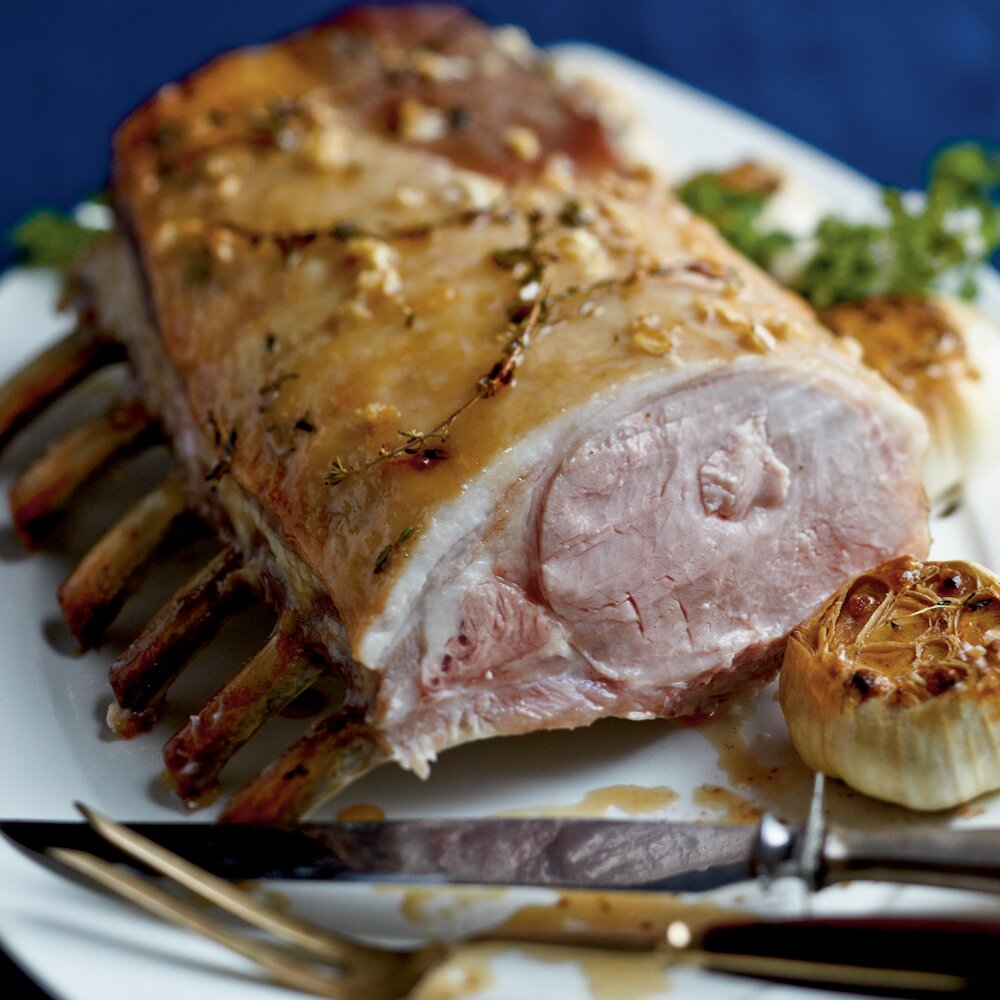 Brined Pork Loin With Brown Sugar Bourbon Glaze Recipe Myrecipes