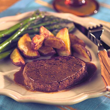 Tenderloin Steaks With Horseradish Mustard Sauce Recipe Myrecipes