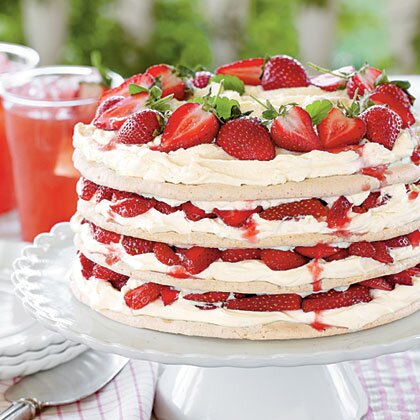 Fresh Strawberry Meringue Cake Recipe Myrecipes