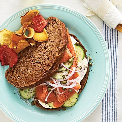 Smoked Salmon Sandwich On Pumpernickel Recipe Myrecipes